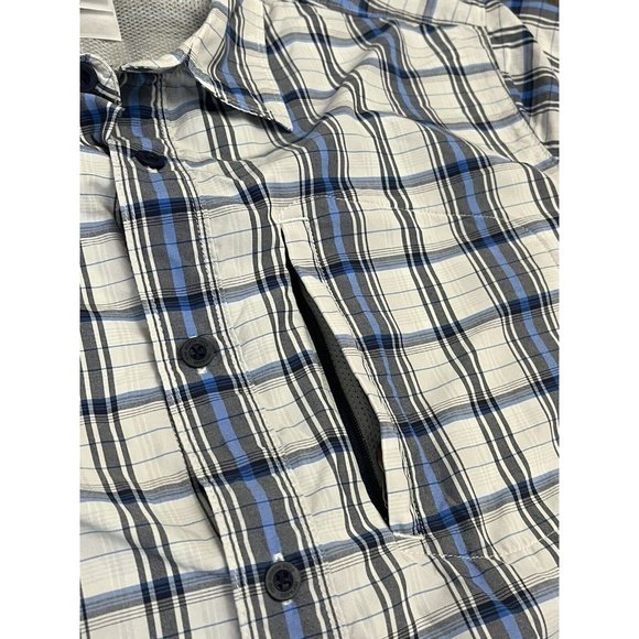 The North Face Button Down Short Sleeve Plaid Shirt Large Vented - Picture 7 of 9